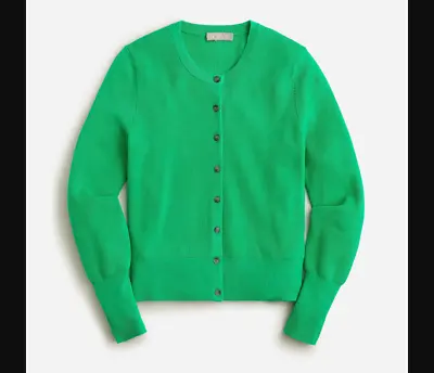 J Crew Womens Small Ribbed Jackie Cardigan Sweater Green • $21.99