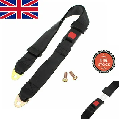 Adjustable Static Seat Belt Universal 2 Point Car Harness Safety Lap Strap Truck • £5.99