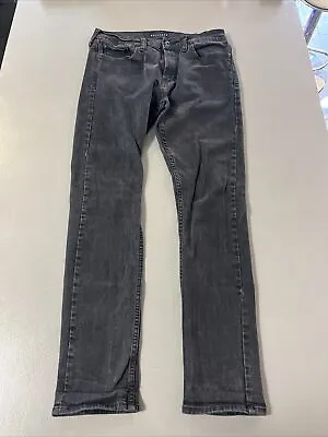 Bullhead Denim Co. Mens Jeans Size 30 X 30 Skinny Distressed Stretch Black Denim • $12