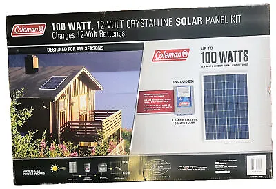 Coleman 100W Solar Panel Kit 12V 8.5 AMP Charge Controller 1206179 RV Boat Farm. • $164.49