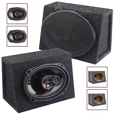 Cerwin Vega H7693 6x9  3-Way Coaxial Speakers With Angled Enclosure Speaker Box • $99.95