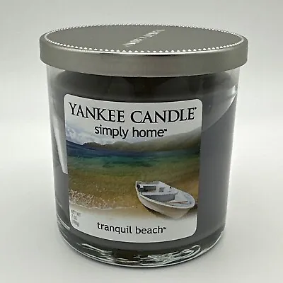 Yankee Candle ~ Tranquil Beach ~ 7oz Tumbler ~ Simply Home ~ Rare Discontinued • £19.46