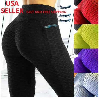 Women's High Waist Leggings Push Up Yoga Pants-Butt Lift • $10.95