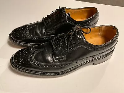 Florsheim 96624 Kenmoor Long Wingtips Black 5 Nail V Cleat US  Mens Size 9A • $59.99