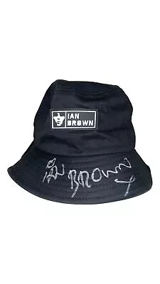£100 • Buy Ian Brown Signed The Stone Roses Bucket Hat
