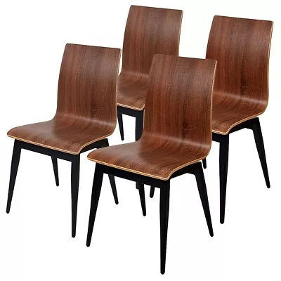 LONABR Set Of 4 Bentwood Dining Chairs Side Seat Metal Legs Kitchen Restaurant • $309.99