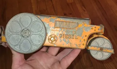 Antique Vintage Diesel Pressed Steel Pavement Steam Roller Rare Toy • $15