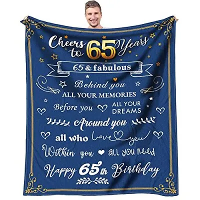 £50.55 • Buy VXDRZGT 65th Birthday Gifts For Men Blanket - 65 Birthday Gifts For Dad Or Gr...