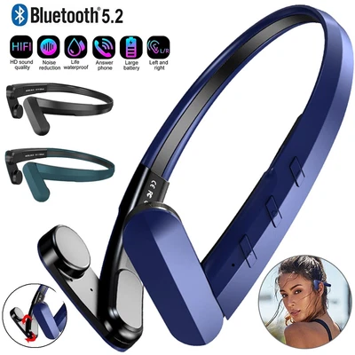 $15.46 • Buy Bone Conduction Headphones Wireless Bluetooth 5.2 Outdoor Sport Open-Ear Headset