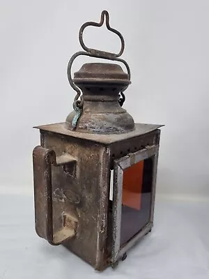 Old French Railway Lantern Lamp Phares Luppi Montchat Lyon Antique Vintage Rare • $67.17