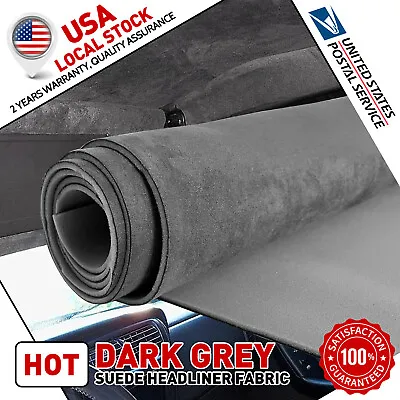 80 X 60  Grey New Foam Backed Headliner Fabric For Car Roof Panel Lining 3mm • $37.49