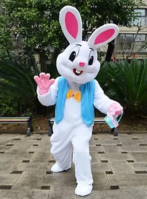 Easter Bunny Mascot Costume Rabbit Animal Adult Size Cartoon Cosplay Fancy Dress • $60