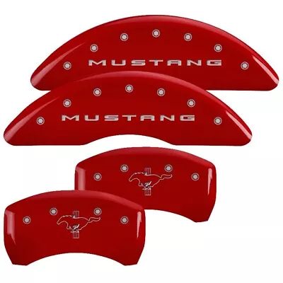 MGP Caliper Covers 10200SMB2RD Mustang Front/Pony Red Powder Coat  - Set Of 4 • $299