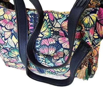 Sakroots Hobo Shoulder Bag Eco Twill Butterflies Double Strap Canvas • $38.25
