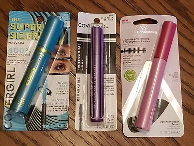 Lot Of 3 Mascaras - 2 CoverGirl & 1 Almay - Black Mascara • $9.99