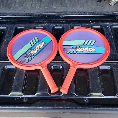 Vintage 1991 OddzOn Koosh Ball Paddle Raquet Racket Set Of 2 Free Shipping  • $29.99