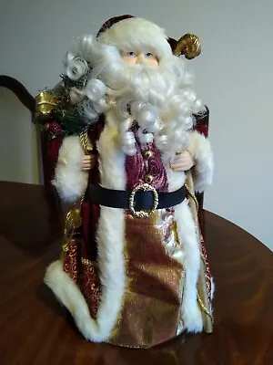 Christmas Santa Figure 16  Tall Standing Father Christmas Figurine Excellent • £12