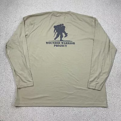 Under Armour HeatGear Wounded Warrior Project T-Shirt Men's XXL Long Sleeve Tan • $24.95