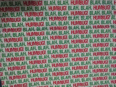 New 2012 Robert Kaufman Hallmark Maxine  Blahblah Humbug  Holiday Fabric - 1 Yd • $24.99