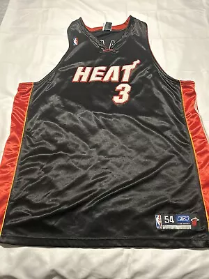 Black Authentic Miami Heat Dwyane Wade Jesrey Size 54 • $50