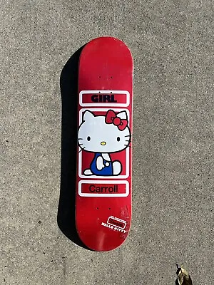 Girl X Sanrio Carroll Hello Kitty 7.87  Skateboard Deck 2012 New  • $250