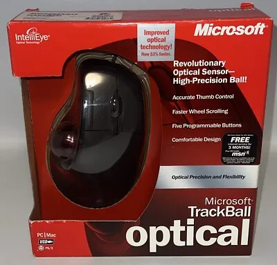 Microsoft Trackball Optical Mouse 1.0 USB Mouse Tested Cleaned • $89.99