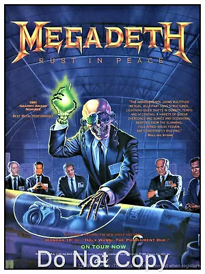 Megadeth Concert Show Poster 12 X18  • $12.95