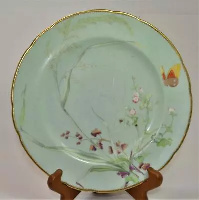 Antq 1892 MINTON Impressed Mark Green Aesthetic Movement Butterfly #5303 Plate • £158.69