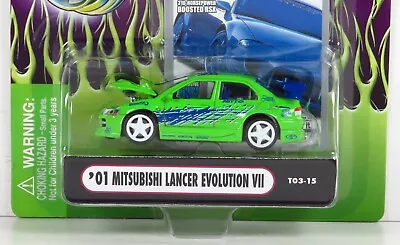 Muscle Machines Import Tuner 2001 Mitsubishi Lancer Evolution VII Evo T03-15 R • $19.35