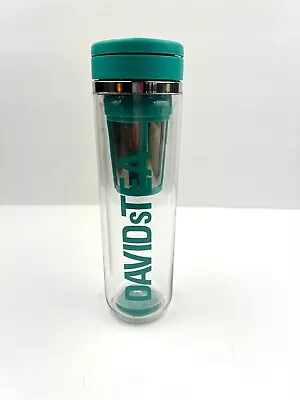 DAVIDs TEA Travel Mug Tumbler  Infuser Water Bottle Turquoise • $19.95