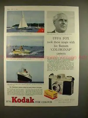 1959 Kodak Bantam Colorsnap Camera Ad W/ Uffa Fox!! • $19.99