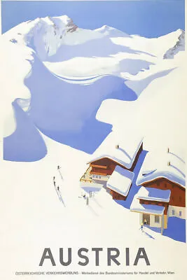 366239 Austria Ski Resort In The Alps Vintage Art Decor Print Poster • $29.95