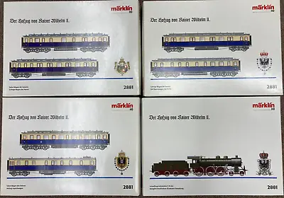 Marklin Delta 3-Rail 2881 Wilhelm II 4-6-0 And Cars Full Set - MINT In Boxes • $970