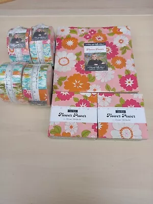 Flower Power Moda Layer Cake  Jelly Roll & Charm Pack 100% Cotton • £16