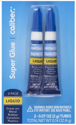 Lot Of 2 - Caliber Instant Super Glue 2 CT/ Each Pack  ( Total 4 Tubes) • $5.99