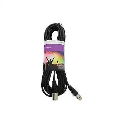 QTX DMX Lighting Cable 3-Pin XLR Plug To XLR Socket Shielded Insulated Lead • £4.49