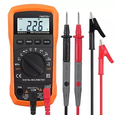 2000 Counts Digital Multimeter Tester Auto Range DC AC Voltage Current Tester • £13.59