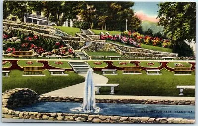 Postcard - Washington Park Macon Georgia • $3.46