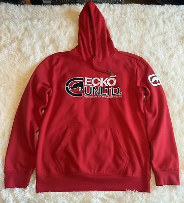 Ecko Unltd Hoodie Sweatshirt Men's Size M Red Pullover Rhino Y2K • $18.25