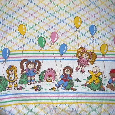 Vintage 1983 Cabbage Patch Kids Flannel Blanket 28x36 Receiving Swaddle OAA Inc. • $17.99