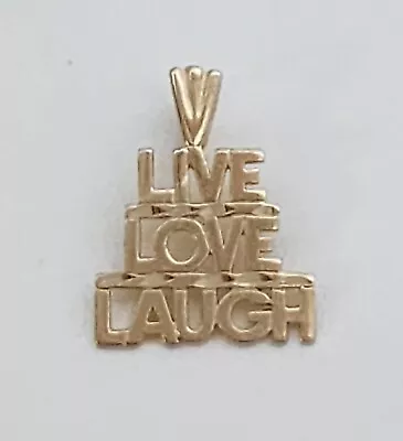 14K Yellow Gold  Live Love Laugh  Charm Pendant By Michael Anthony • $89.99