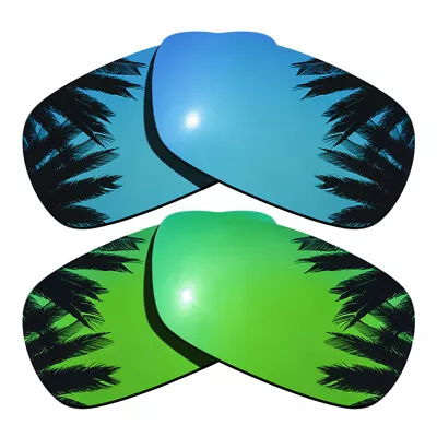 Ice Blue Mirrored&Green Polarized Replacement Lenses For-Oakley Crosshair 2.0 • $29.69