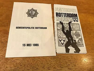 1985 ECWC Final Everton V Rapid Vienna Police Information Sheet & City Map • £1.50