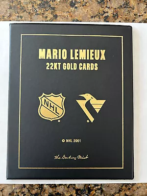 2001 MARIO LEMIEUX DANBURY MINT 22 KT GOLD ROOKIE & COMEBACK Card SET • $39.99