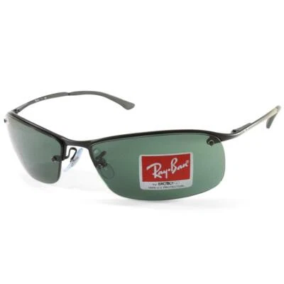 Ray-Ban RB3183 006/71 Top Bar Matte Black/Grey-Green Men's Sport Sunglasses • $189.95