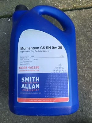 £15 • Buy 0W-20 Fully Synthetic Engine Oil ACEA C5 API SN  VCC RBS0-2AE 5 L  Peugeot 3008