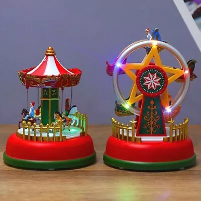 Plastic Glowing Music Carousel Multicolor Home Decoration  Christmas • $33.57