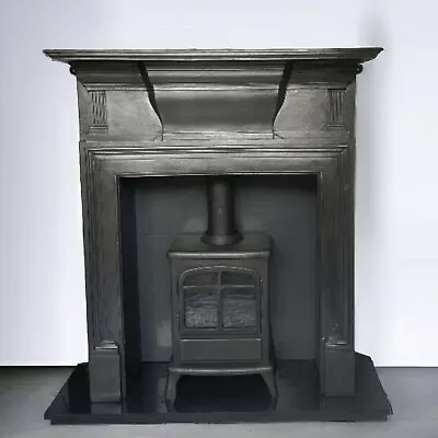 Antique Cast Iron Fireplace / Fire / Woodburner Surround / Victorian / Edwardian • £645