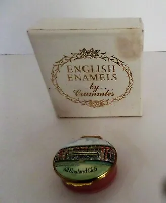 $49.99 • Buy Crummles English Enamel Pill Box -  All England Club  Wimbledon The Championship