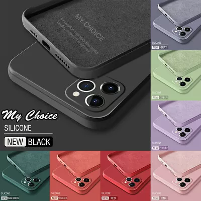 $4.95 • Buy Square Phone Case For IPhone 11 Pro Max SE XS XR 8 7 Liquid Silicone Soft Cover